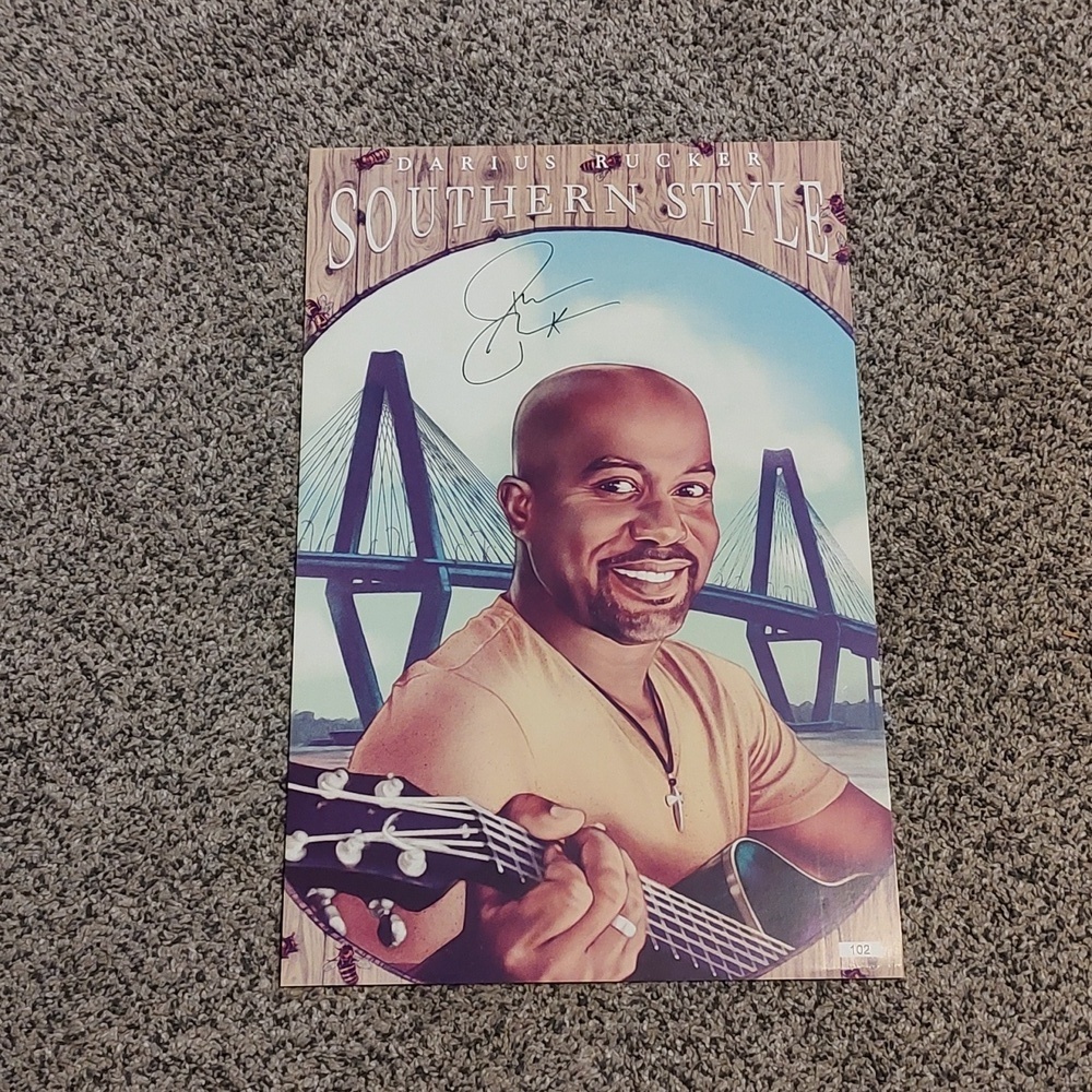 Darius Rucker Signed Poster Photo